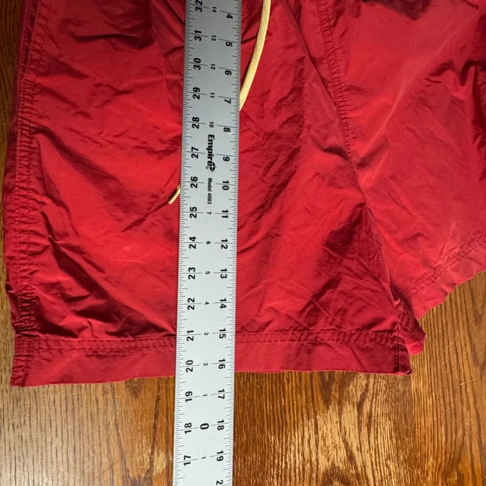 Polo Sport Ralph Lauren Mens Red Swim Trunks Shorts Yellow‎ Pony Logo Size L